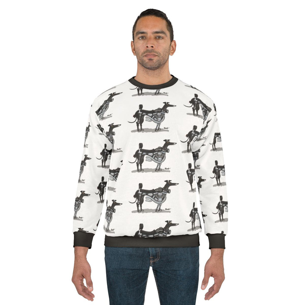 Milwaukee One Sweatshirt featuring a sighthound cartoon design
