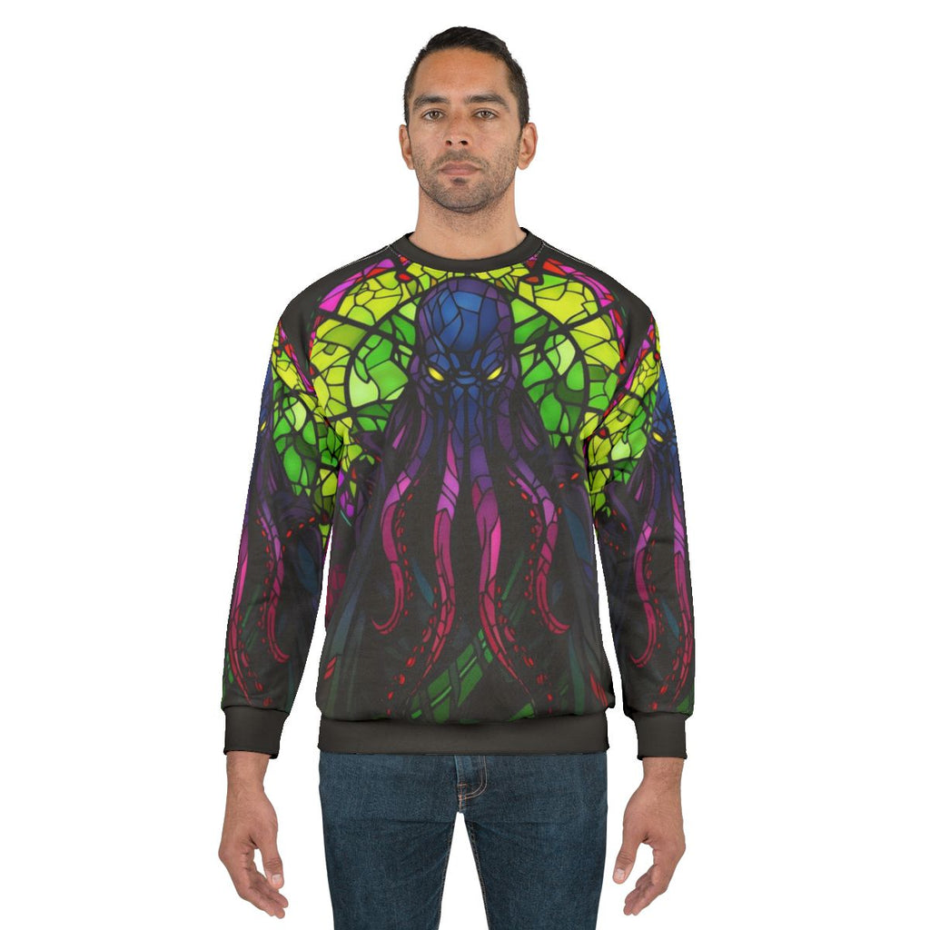 Mindflayer Stained Glass Dungeons & Dragons Sweatshirt