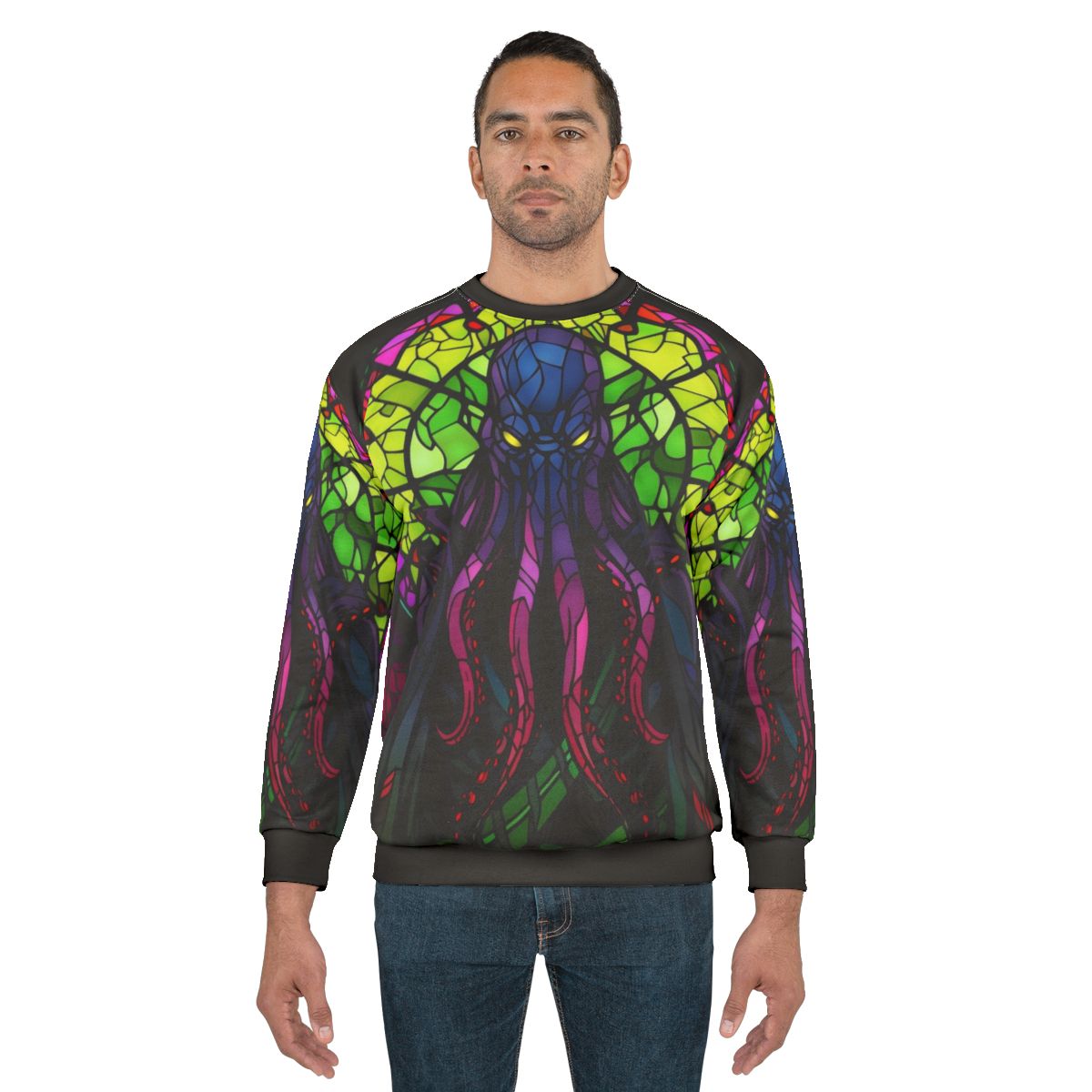 Mindflayer Stained Glass Dungeons & Dragons Sweatshirt