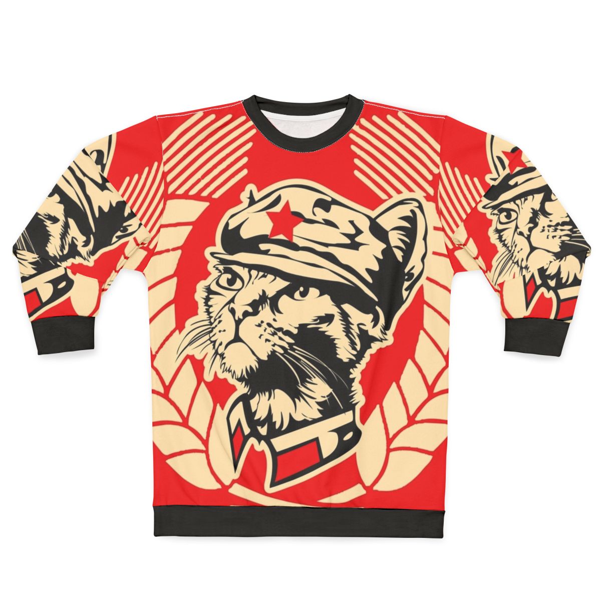 Mini Kitty Commune cat rescue stencil sweatshirt