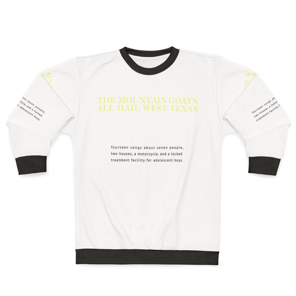 The Mountain Goats "All Hail West Texas" indie folk music sweatshirt