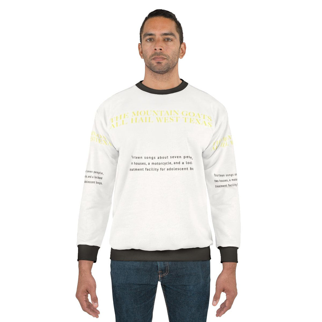The Mountain Goats "All Hail West Texas" indie folk music sweatshirt