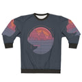 The Mountains Are Calling Sweatshirt featuring a minimalist mountain landscape design