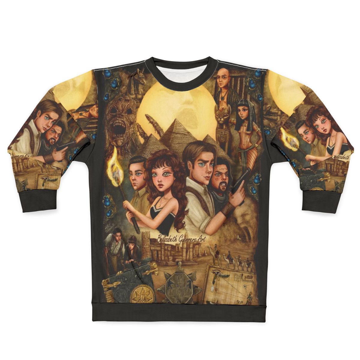 The Mummy Sweatshirt featuring ancient Egyptian motifs