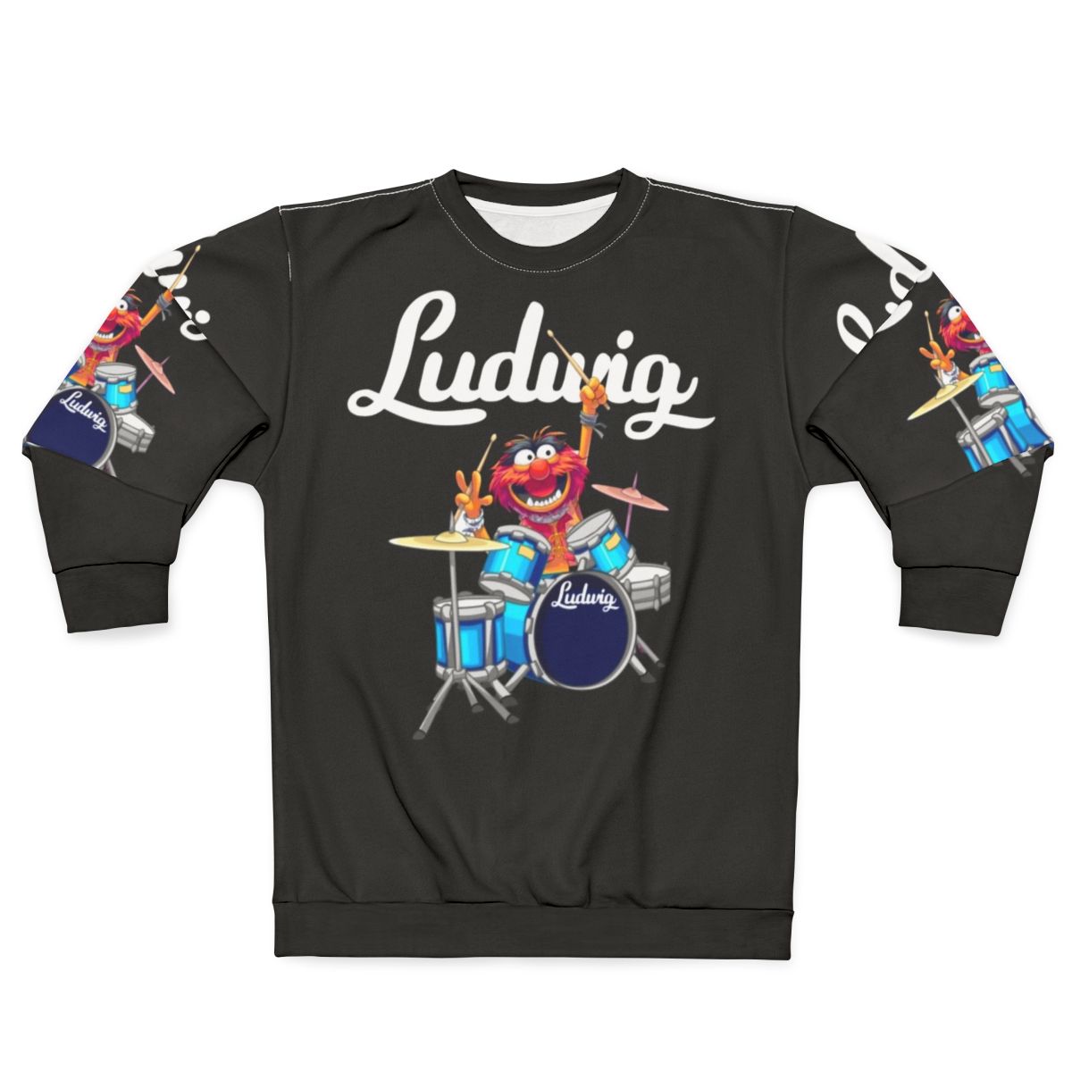 The Muppet Show Animal Playing Ludwig Drums Sweatshirt
