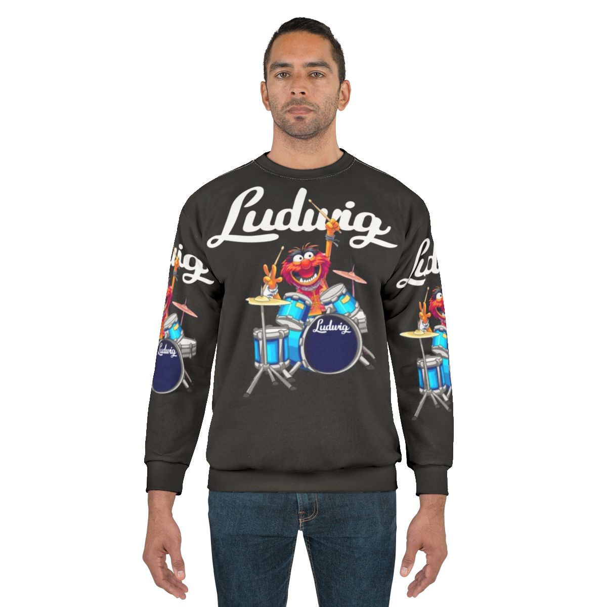 The Muppet Show Animal Playing Ludwig Drums Sweatshirt