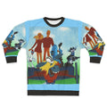 Retro Soviet cartoon sweatshirt featuring musical characters and animal friends