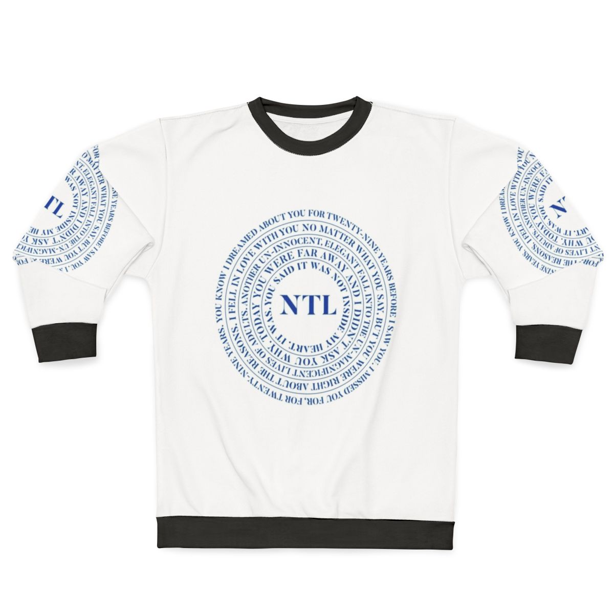 Relaxed fit sweatshirt featuring lyrics from The National band
