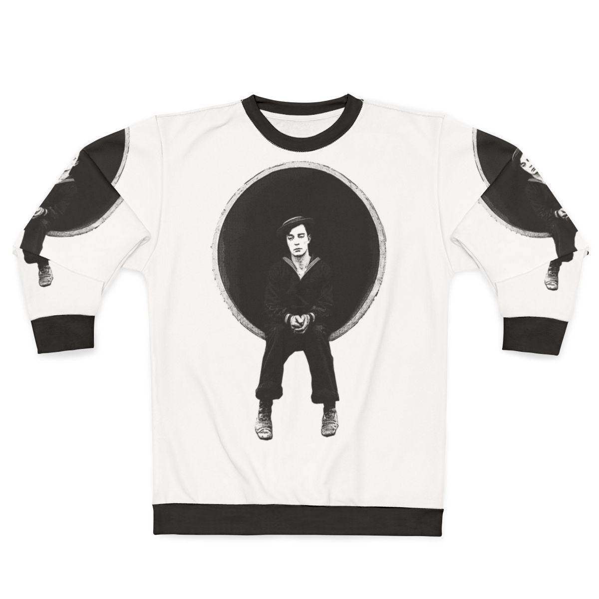 Buster Keaton Sweatshirt for Classic Comedy Enthusiasts
