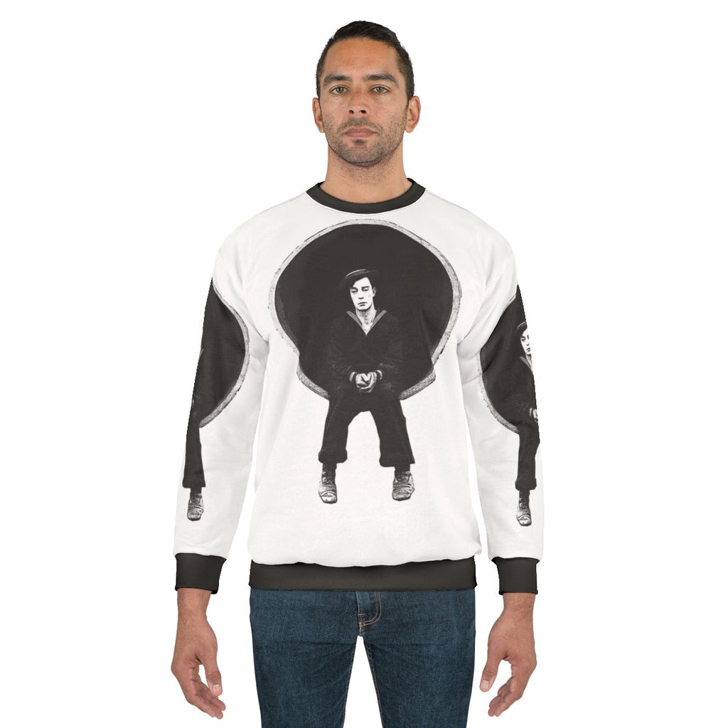 Buster Keaton Sweatshirt for Classic Comedy Enthusiasts