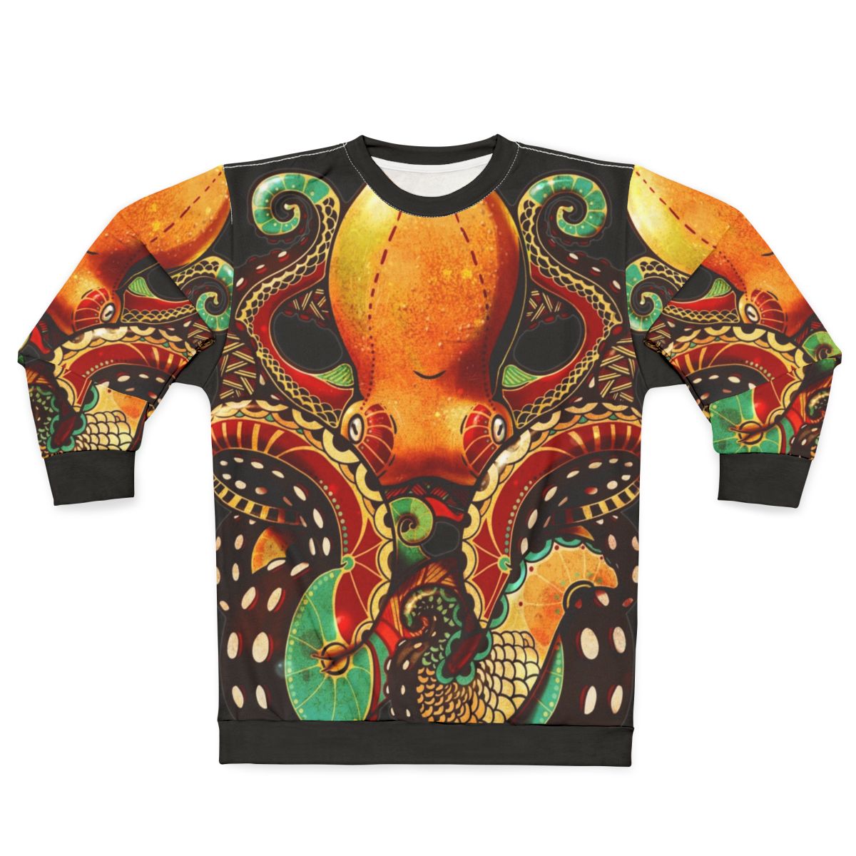 Octopus sweatshirt with abstract tentacle design