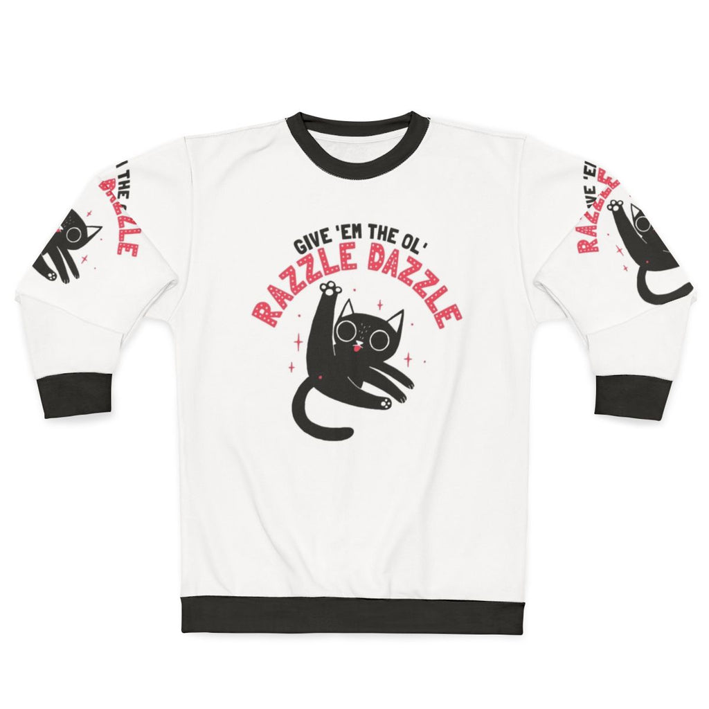 Razzle dazzle cat sweatshirt