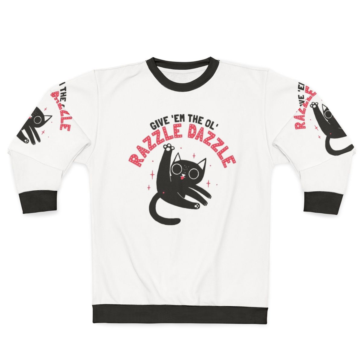 Razzle dazzle cat sweatshirt
