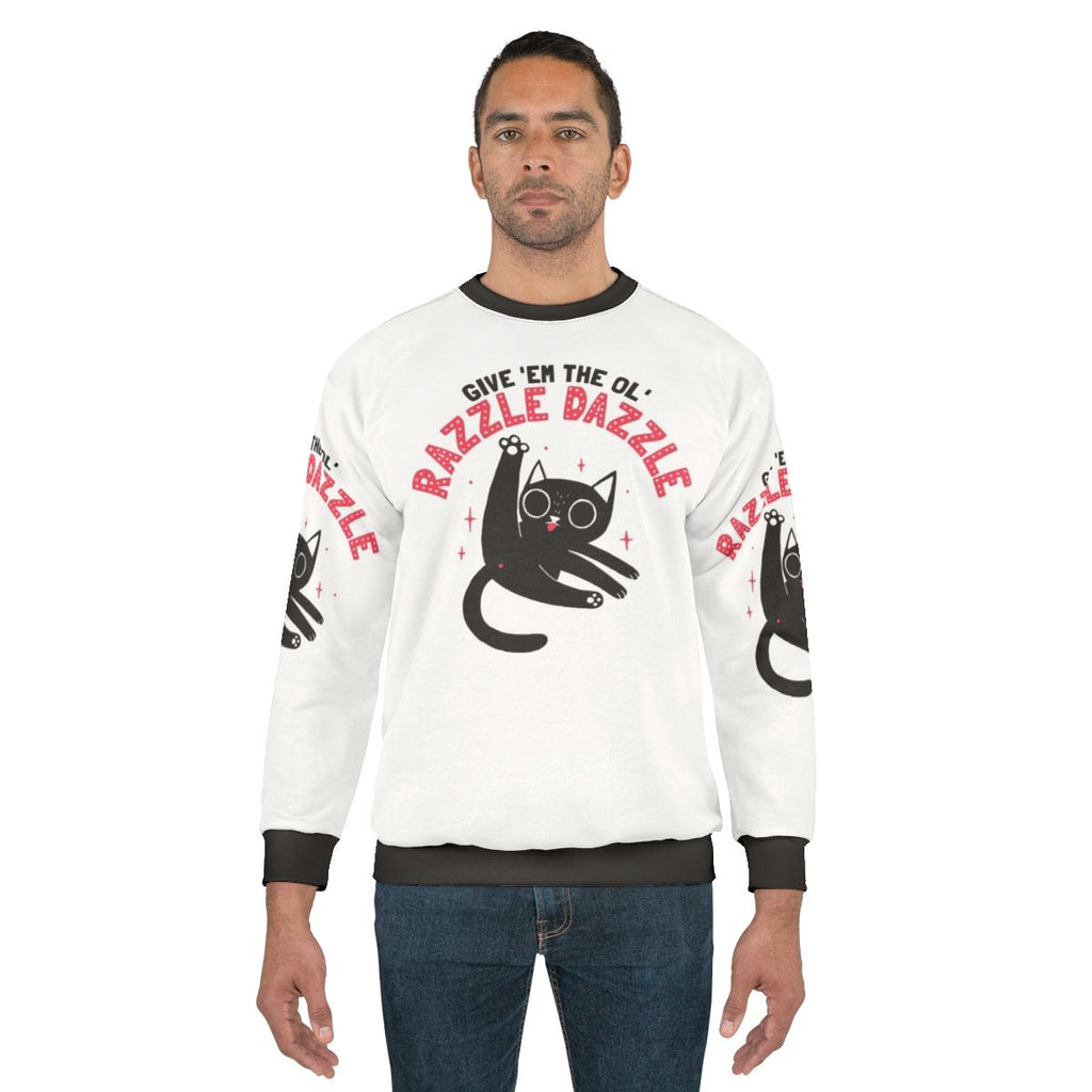 Razzle dazzle cat sweatshirt