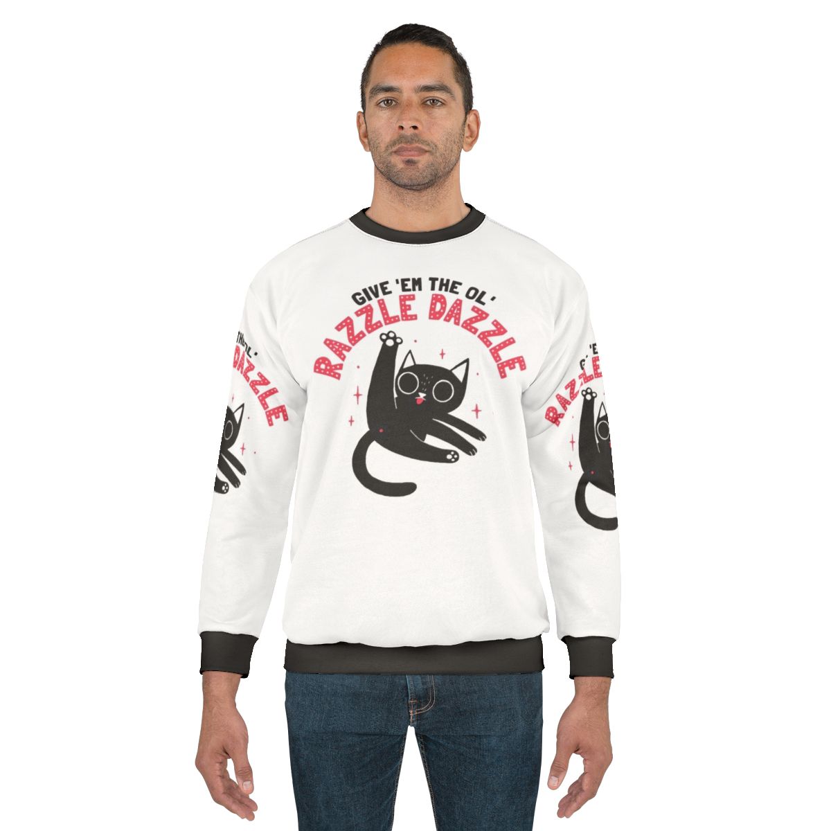 Razzle dazzle cat sweatshirt