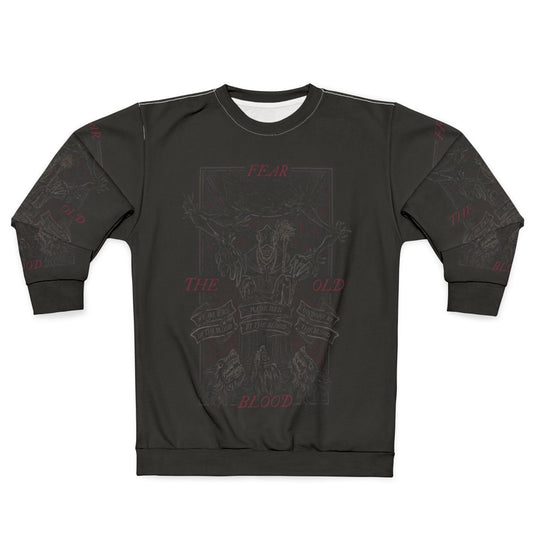 Vintage "The Old Blood" Sweatshirt with Bloodborne-inspired horror design