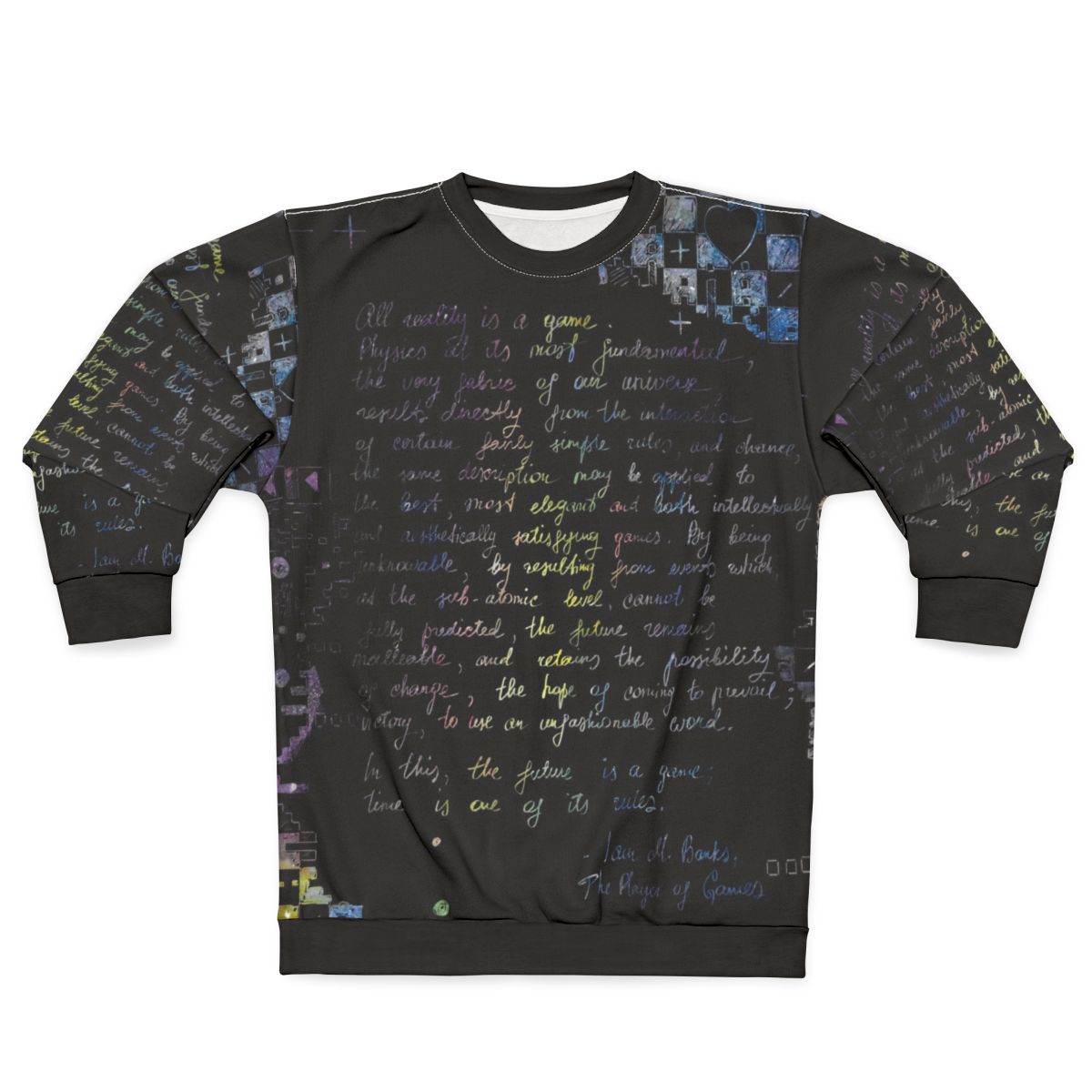The Player of Games sci-fi sweatshirt with retro chess design
