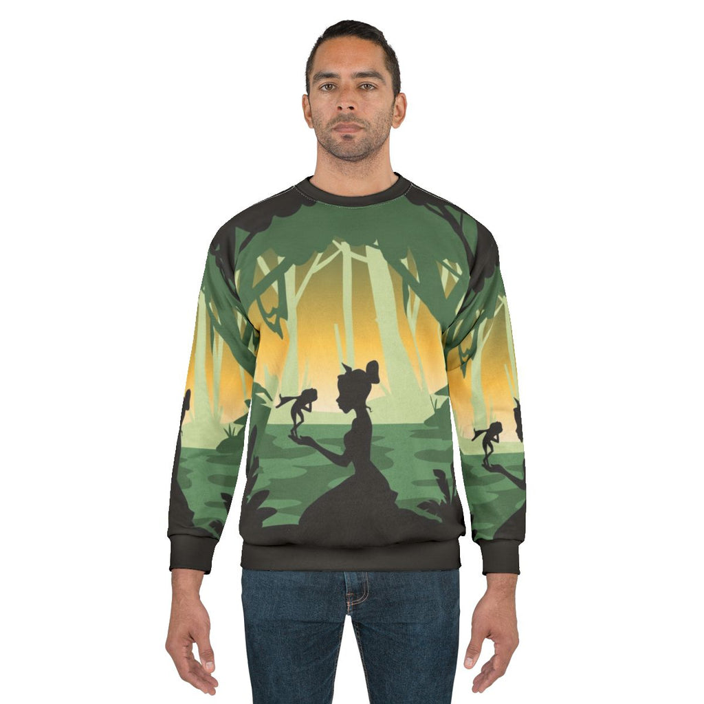 Minimalist The Princess and the Frog movie poster sweatshirt