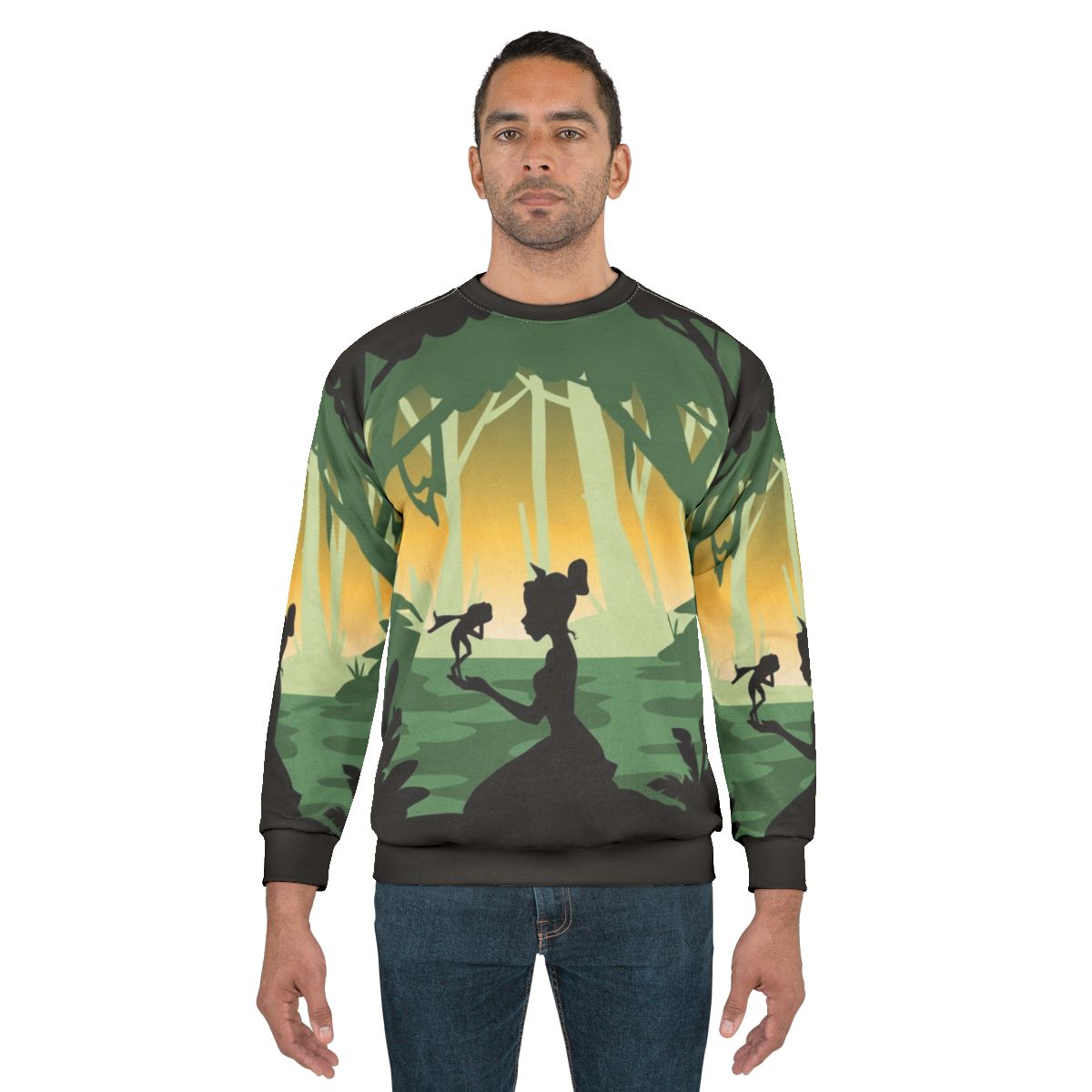Minimalist The Princess and the Frog movie poster sweatshirt