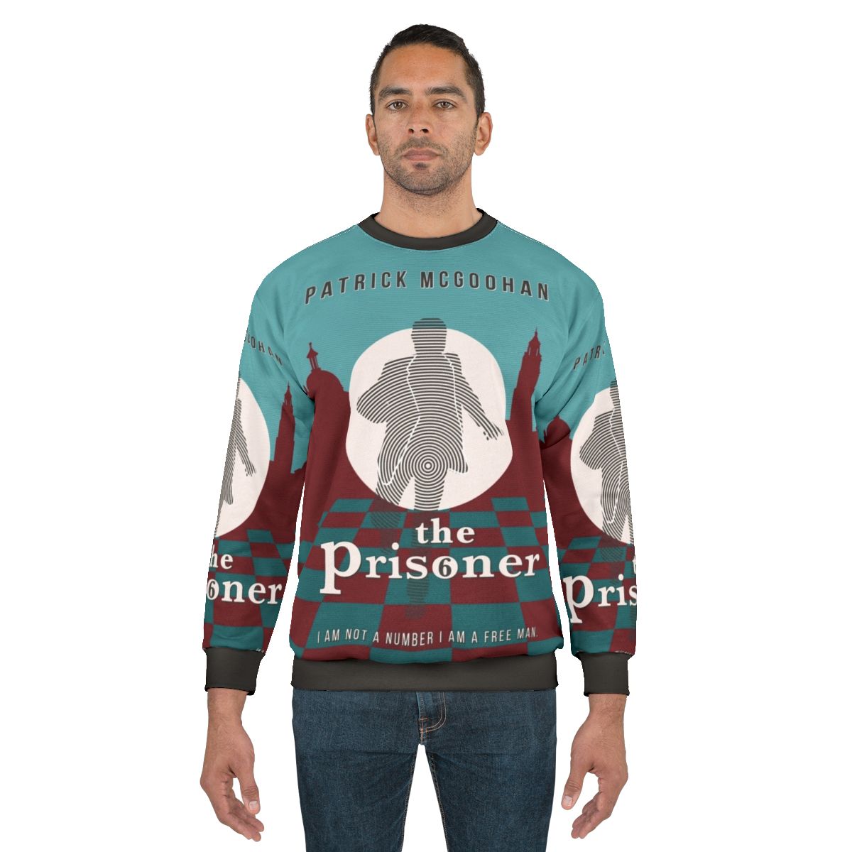 The Prisoner Sweatshirt 2 - Retro 60s Cult TV Apparel featuring Patrick McGoohan as Number 6