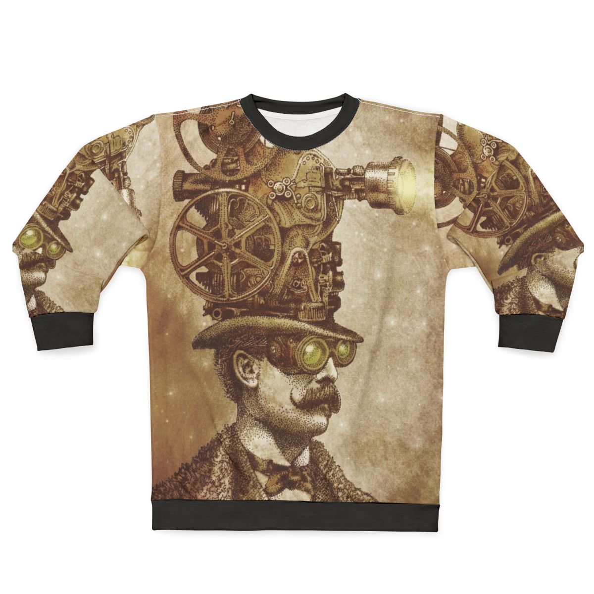 The Projectionist Sepia Option Sweatshirt - Vintage Surreal Fantasy Graphic Art