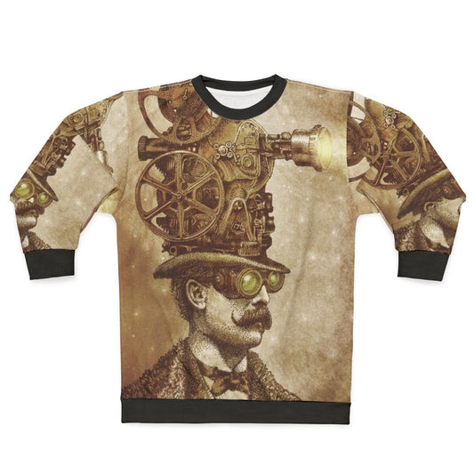 The Projectionist Sepia Option Sweatshirt - Vintage Surreal Fantasy Graphic Art