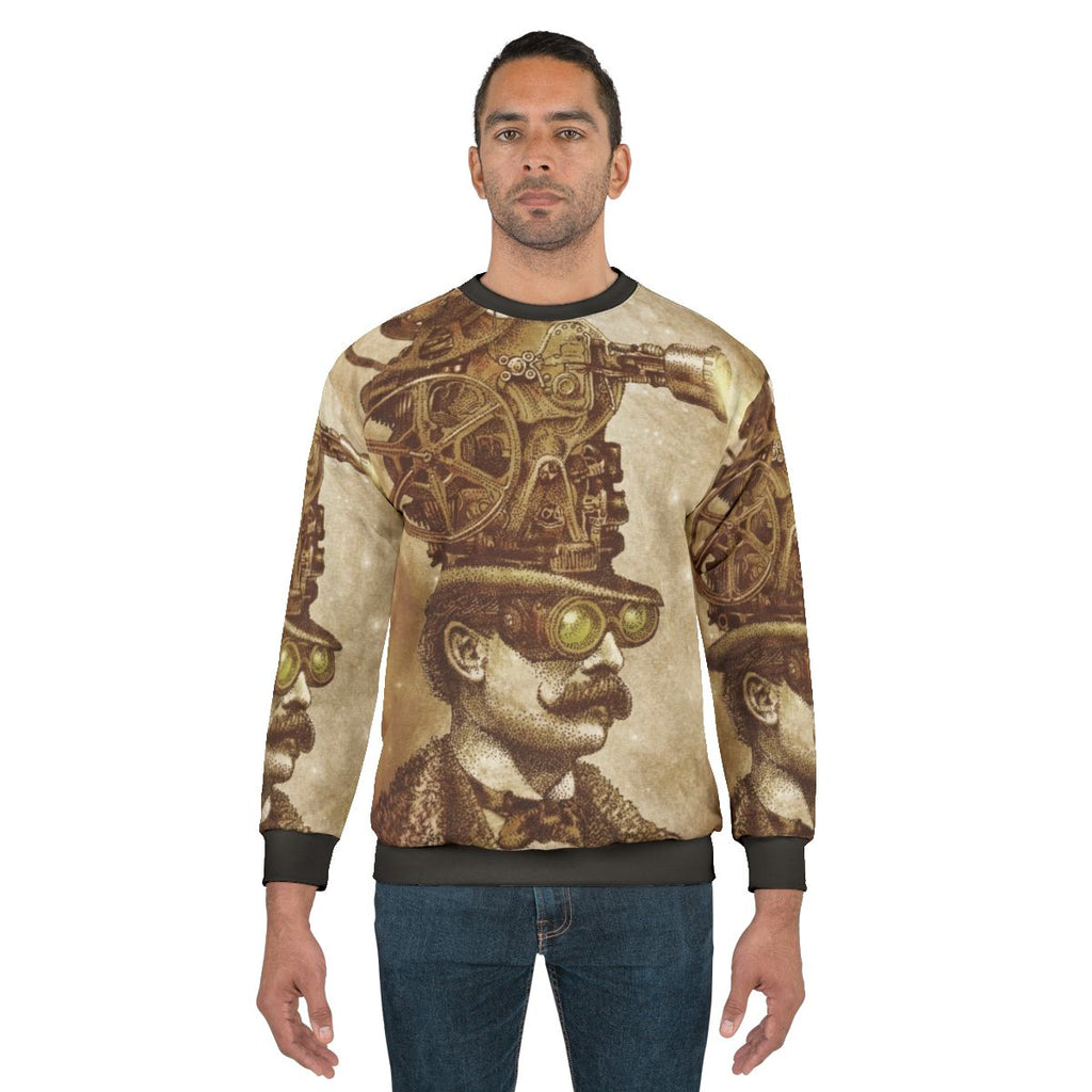 The Projectionist Sepia Option Sweatshirt - Vintage Surreal Fantasy Graphic Art