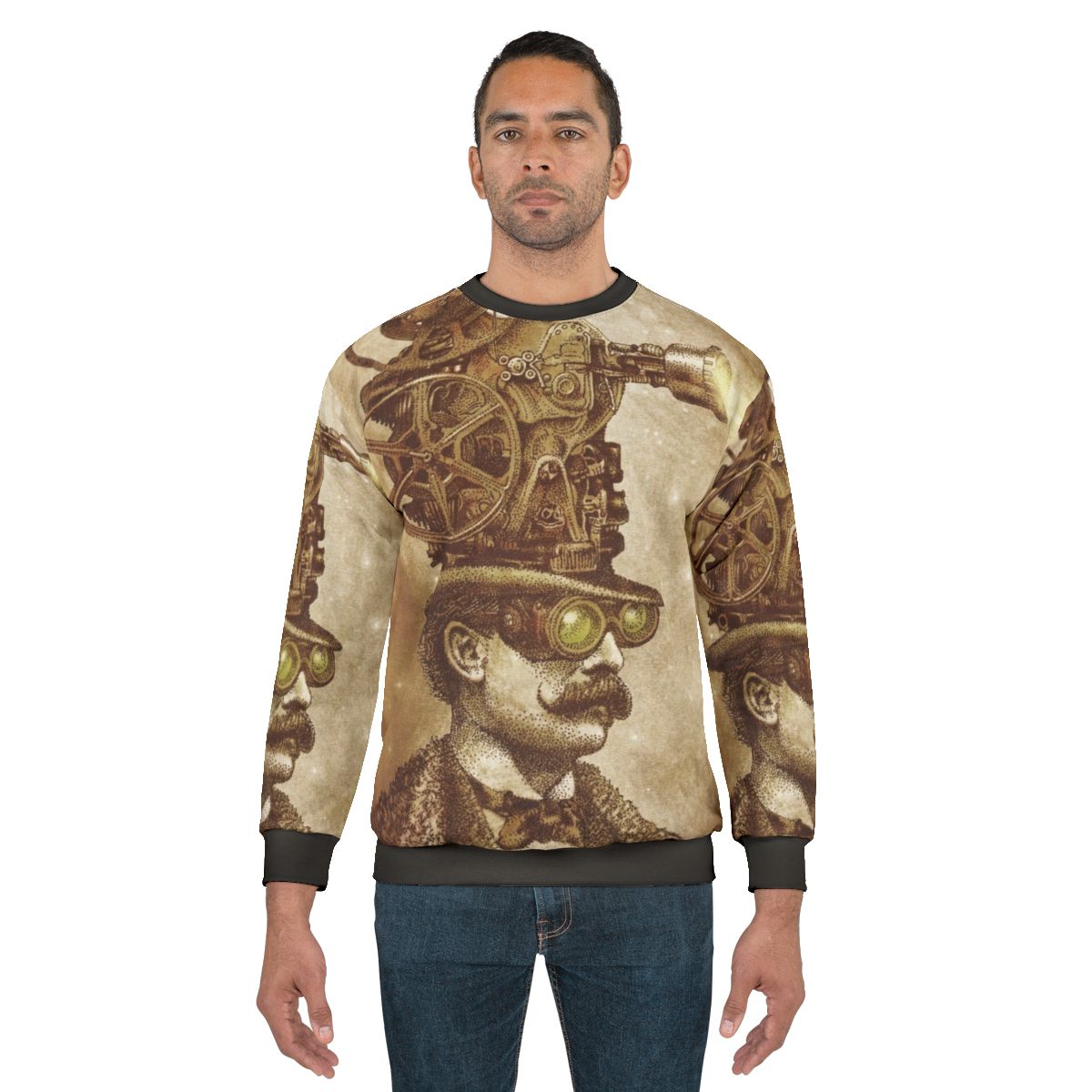 The Projectionist Sepia Option Sweatshirt - Vintage Surreal Fantasy Graphic Art