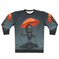 Rainy season sweatshirt featuring a cute robot design