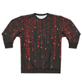 Matrix code sweatshirt with abstract binary digits design