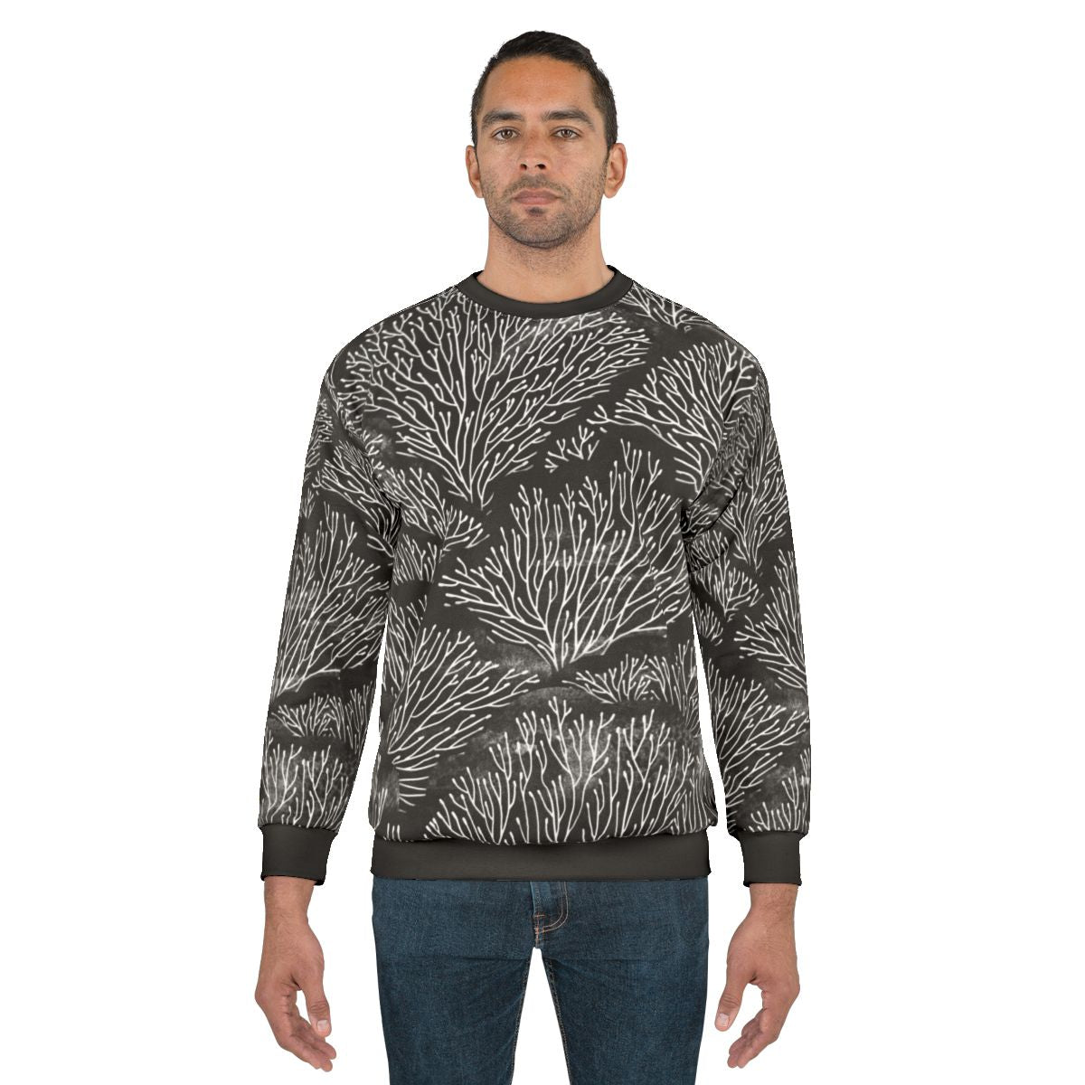 Coral reef sweatshirt featuring an underwater nature design
