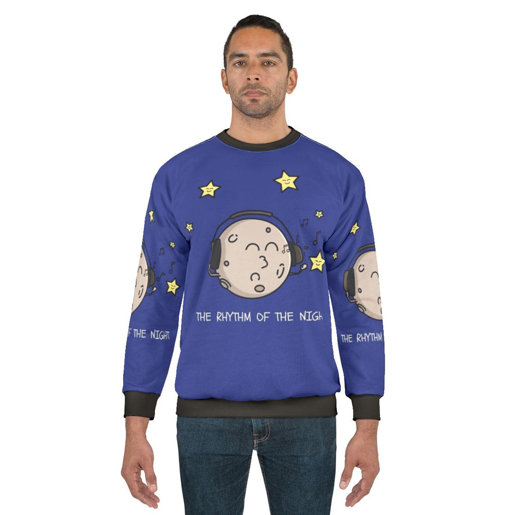 Rhythm of the Night Celestial Sweatshirt with Moon and Stars