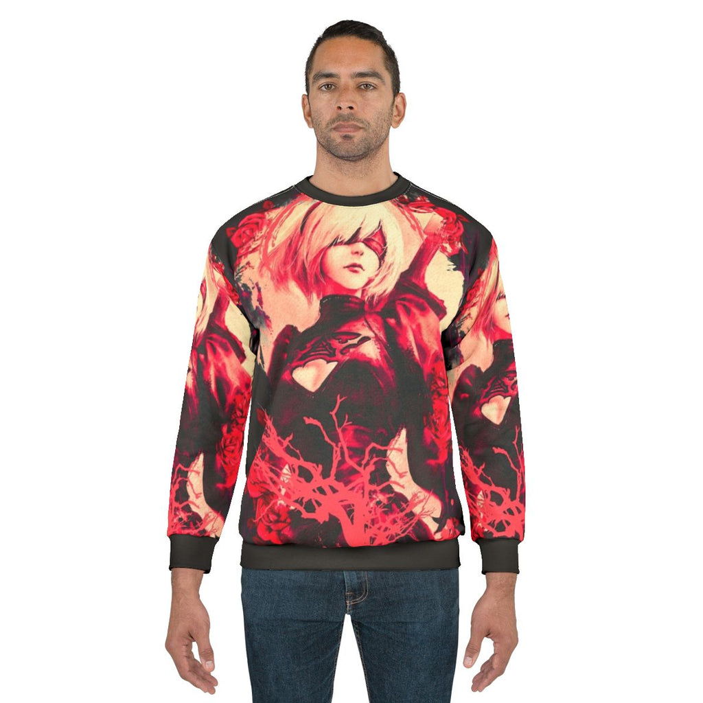 2B Nier Automata Sweatshirt featuring character artwork