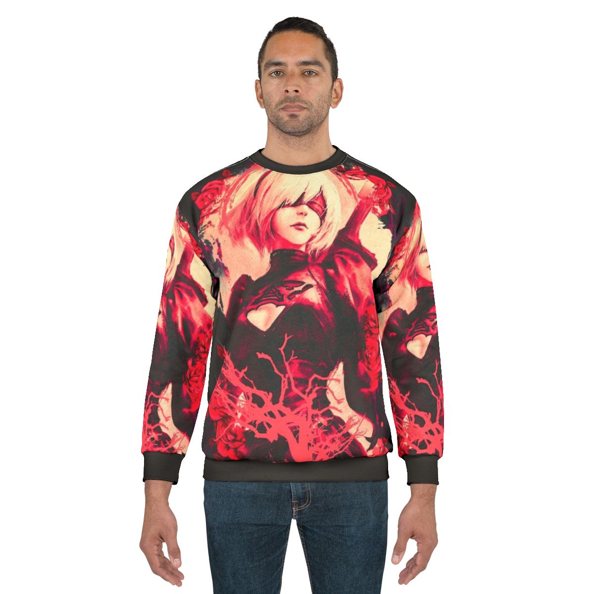 2B Nier Automata Sweatshirt featuring character artwork