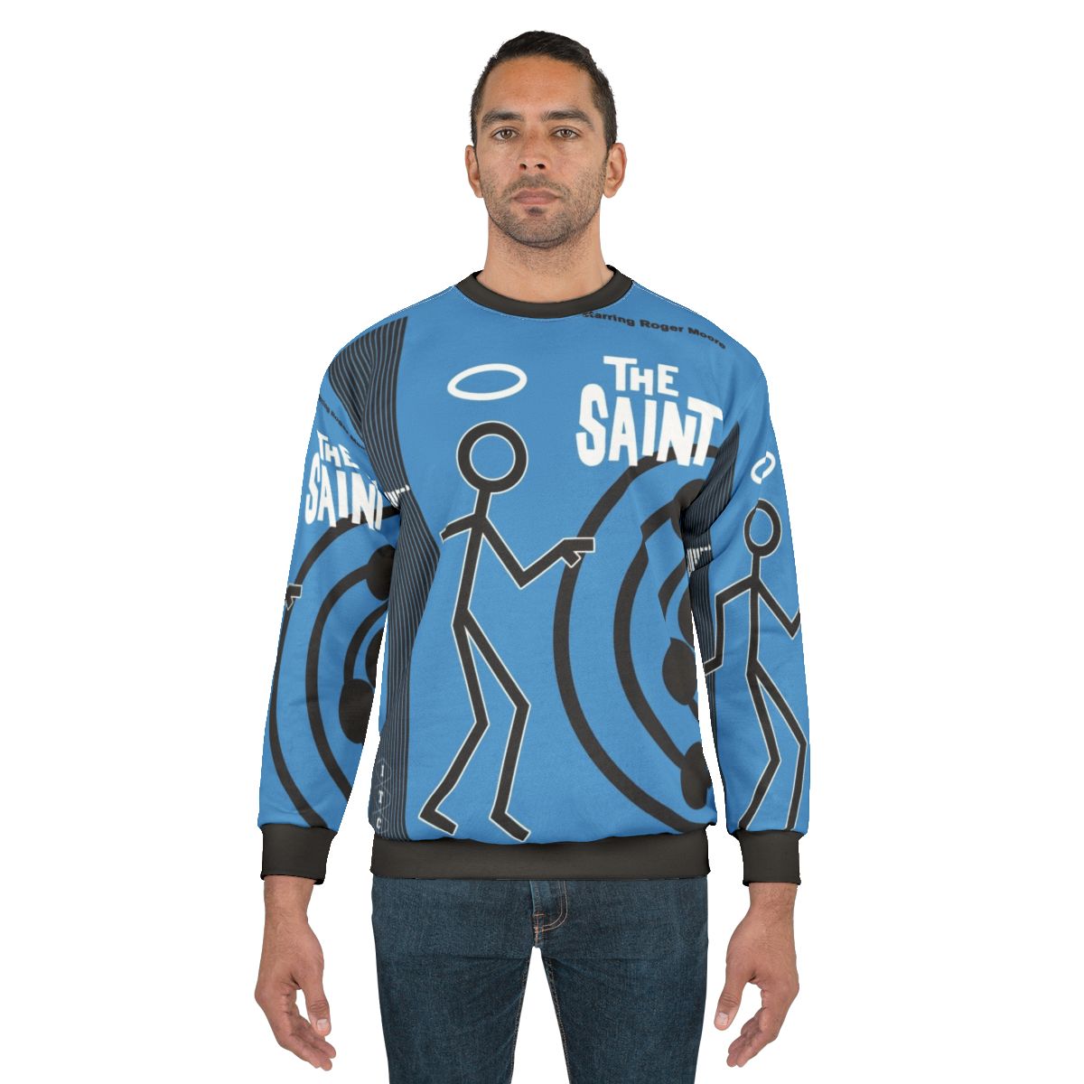 The Saint 3 Retro Sweatshirt featuring 60s 70s vintage fashion