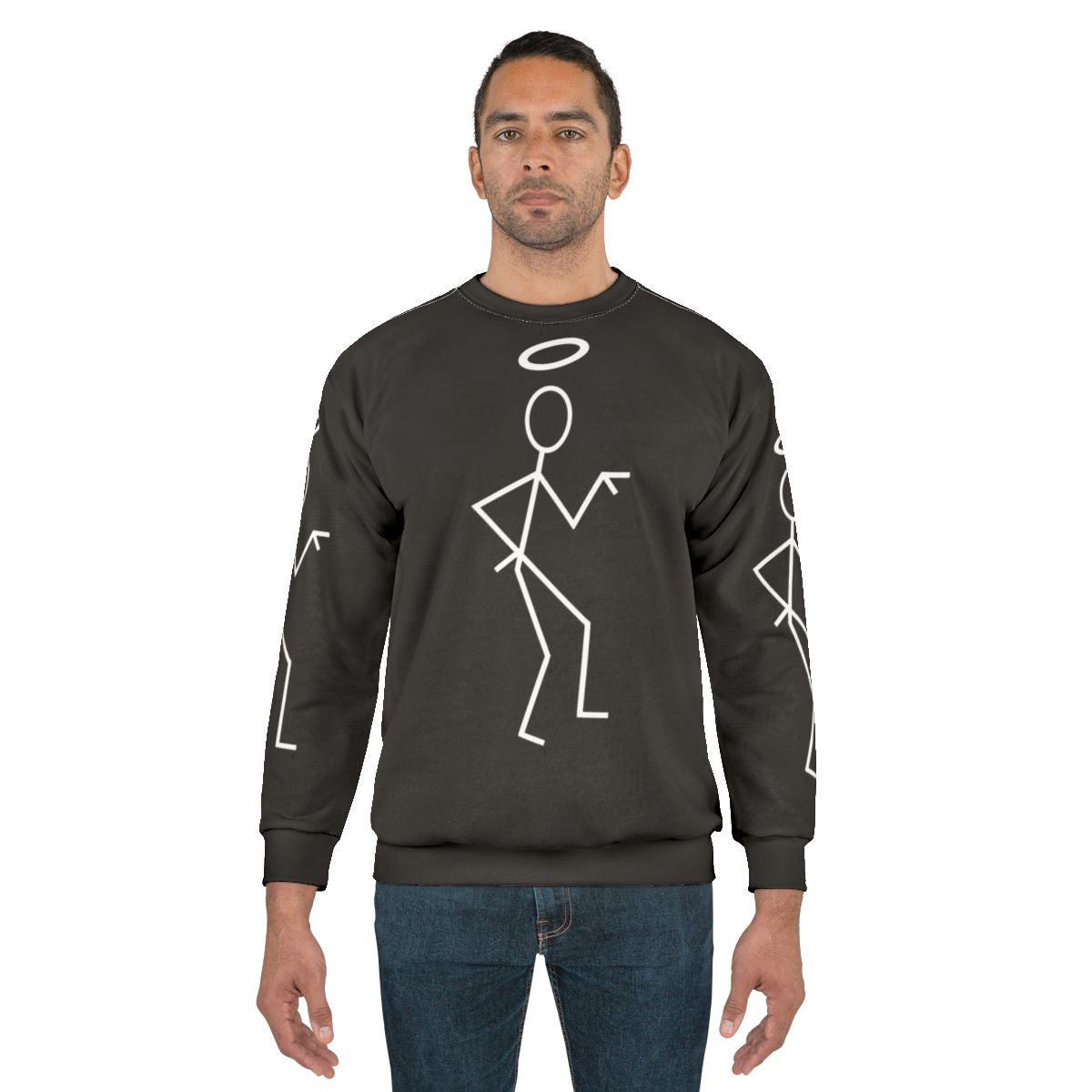 Vintage The Saint Stick Figure White Sweatshirt