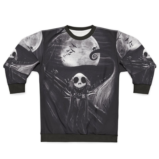 The Scream Before Christmas Sweatshirt featuring the iconic Jack Skellington character