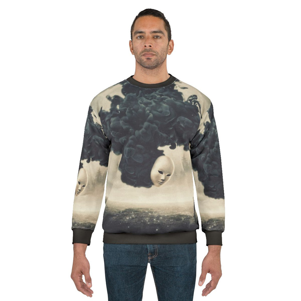 Dark surrealism sweatshirt featuring a surreal and creepy design