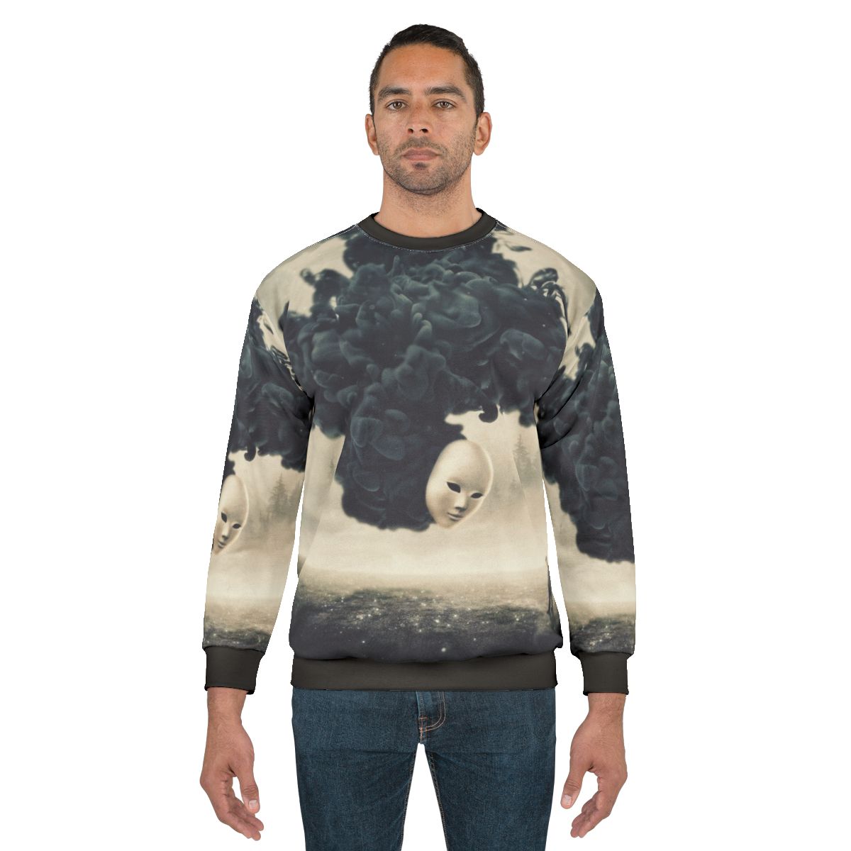 Dark surrealism sweatshirt featuring a surreal and creepy design