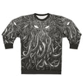 Black sweatshirt with Lovecraft and Cthulhu inspired design