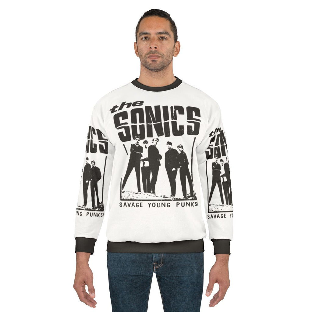 The Sonics Black Sweatshirt - Retro Garage Rock Punk Fashion