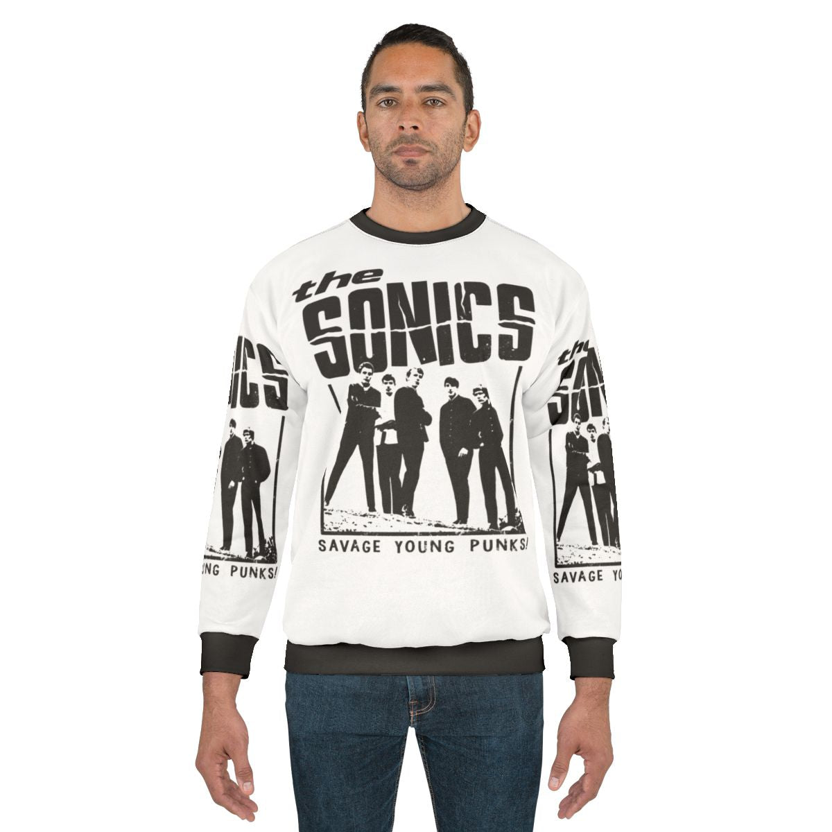 The Sonics Black Sweatshirt - Retro Garage Rock Punk Fashion