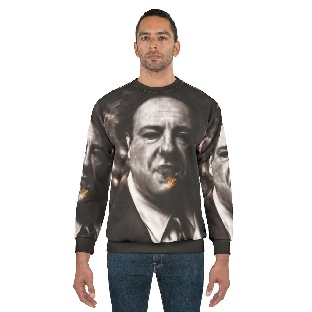 The Sopranos Tony Soprano 90s TV Show Portrait Sweatshirt