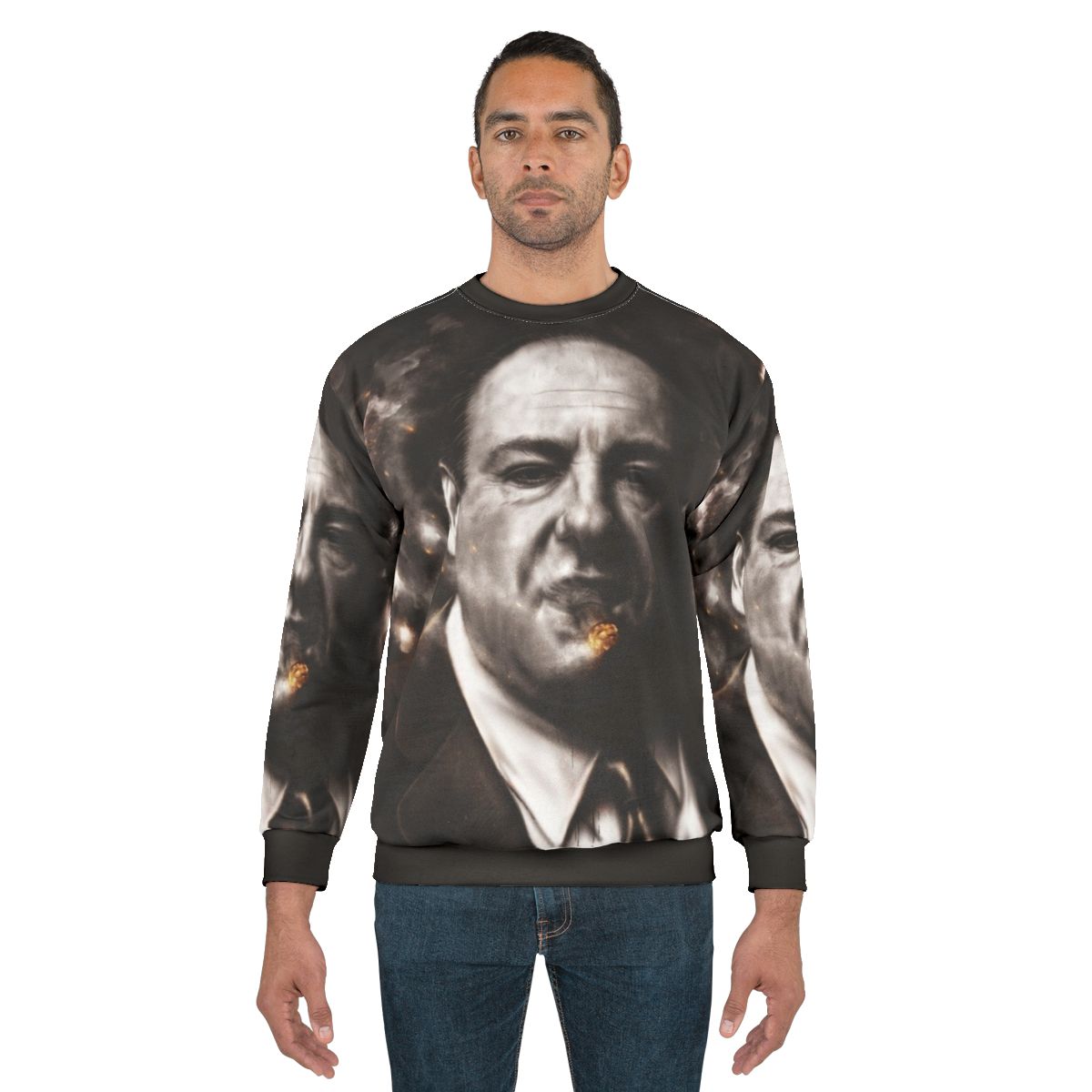 The Sopranos Tony Soprano 90s TV Show Portrait Sweatshirt