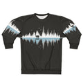 Minimalist sweatshirt design with nature sound waves