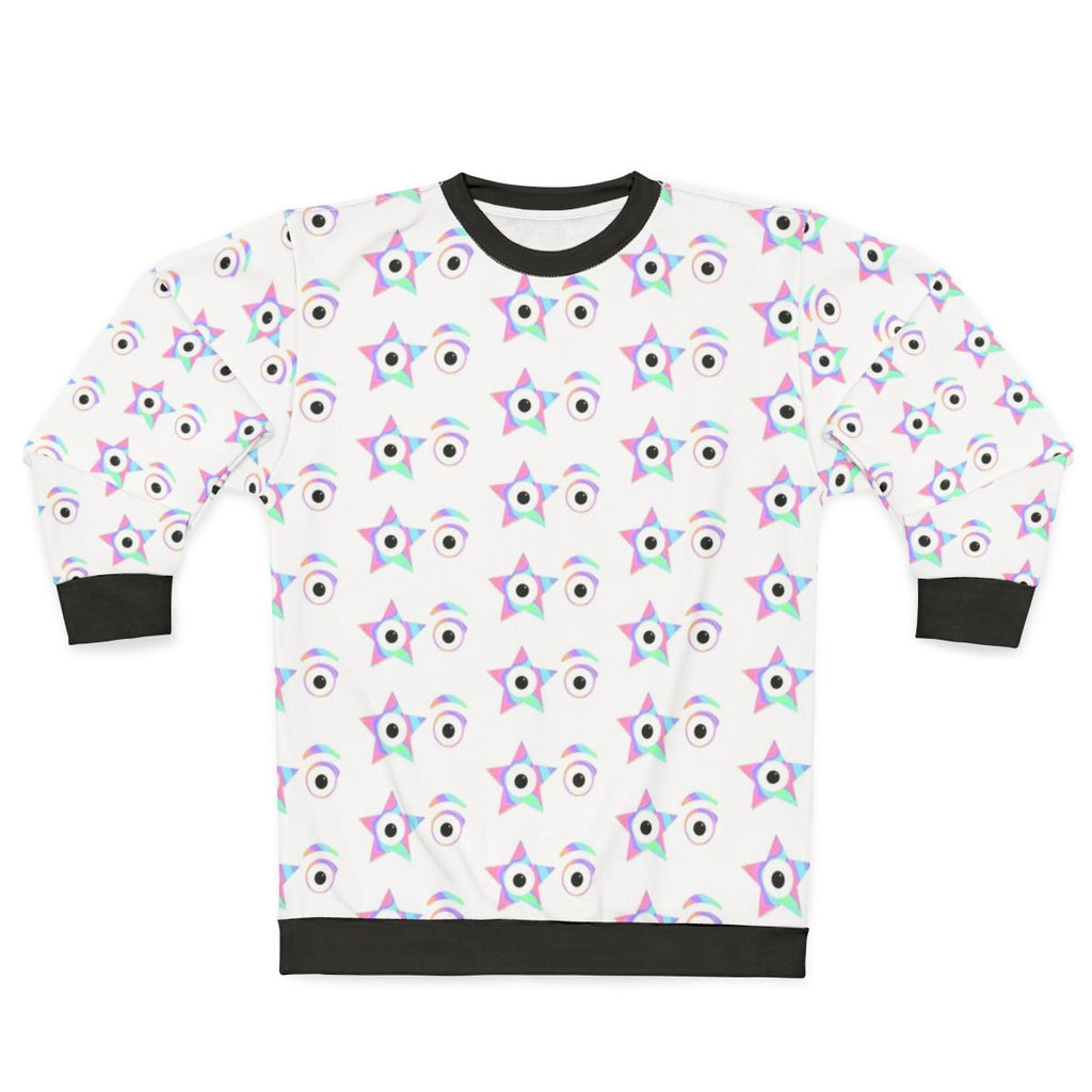 Pastel tie dye sweatshirt featuring Kiss the band and the Starchild