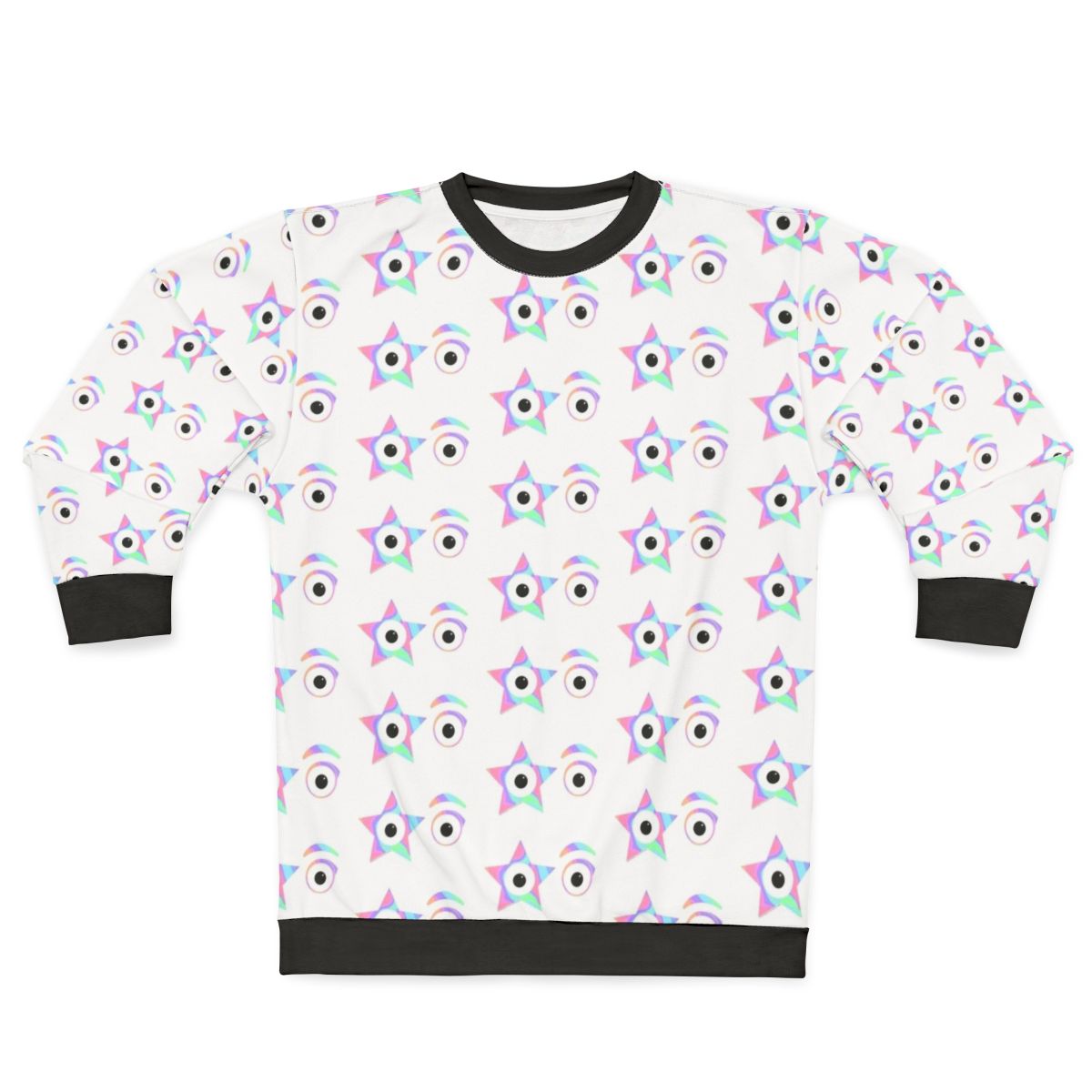 Pastel tie dye sweatshirt featuring Kiss the band and the Starchild