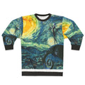 Starry night sweatshirt with nightmare before christmas skeleton design