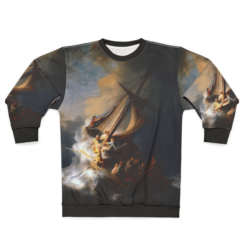 Rembrandt's 'The Storm on the Sea of Galilee' Christian Sweatshirt