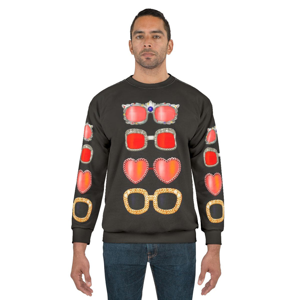 Elton John sunglasses sweatshirt